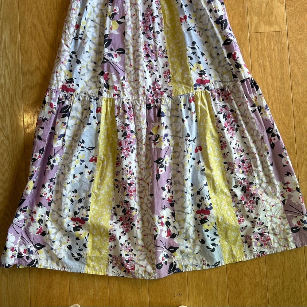 French Connection Floral Smocked Pleated Sundress Maxi Country Cottage Boho 0 - Picture 2 of 7